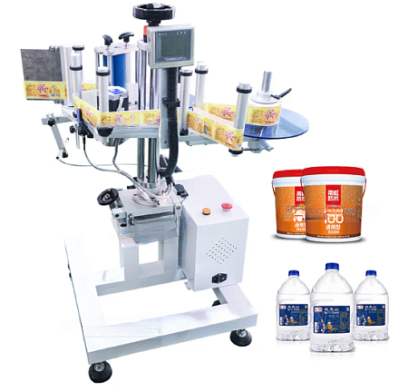 Этикетировочный комплекс для боковой поверхности различных изделий (с конвейером)