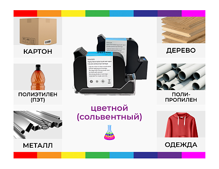 Картридж термоструйный цветной, сольвентный