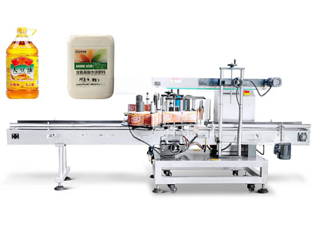 Этикетировочный комплекс для двухсторонней маркировки плоских бутылок (с конвейером)