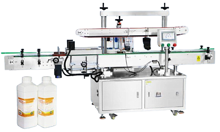 Этикетировочный комплекс для квадратных бутылок (с конвейером)